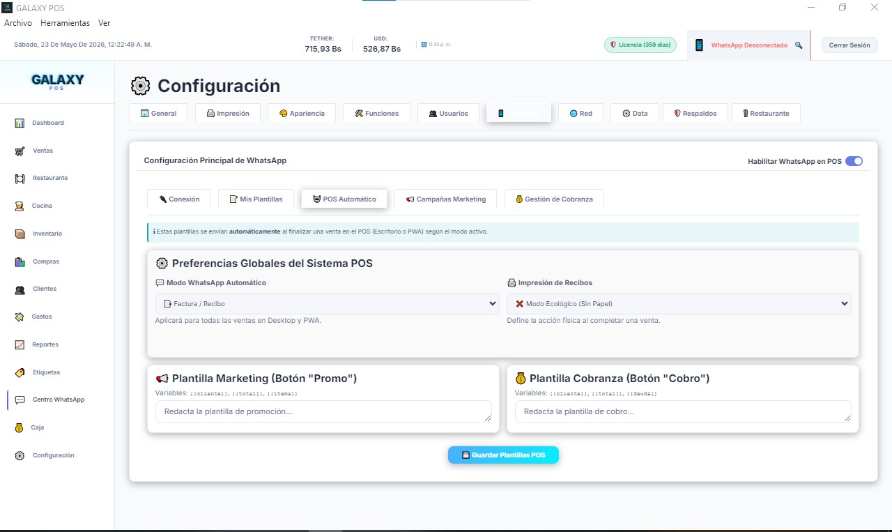 Integración WhatsApp